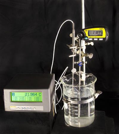 Verifying a thermometer via the ambient method.