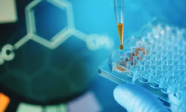 lab tests with dropper and liquid