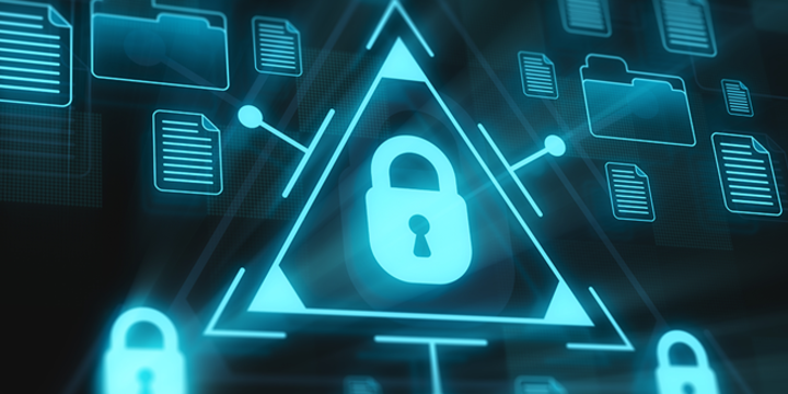 cybersecurity showing a protected secure online system