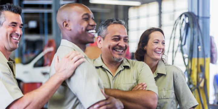 minority workers in a manufacturing facility