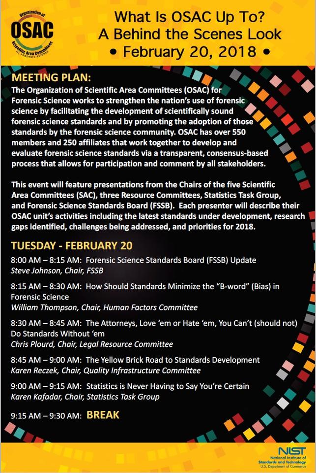 AAFS 2018 What is OSAC Up To?