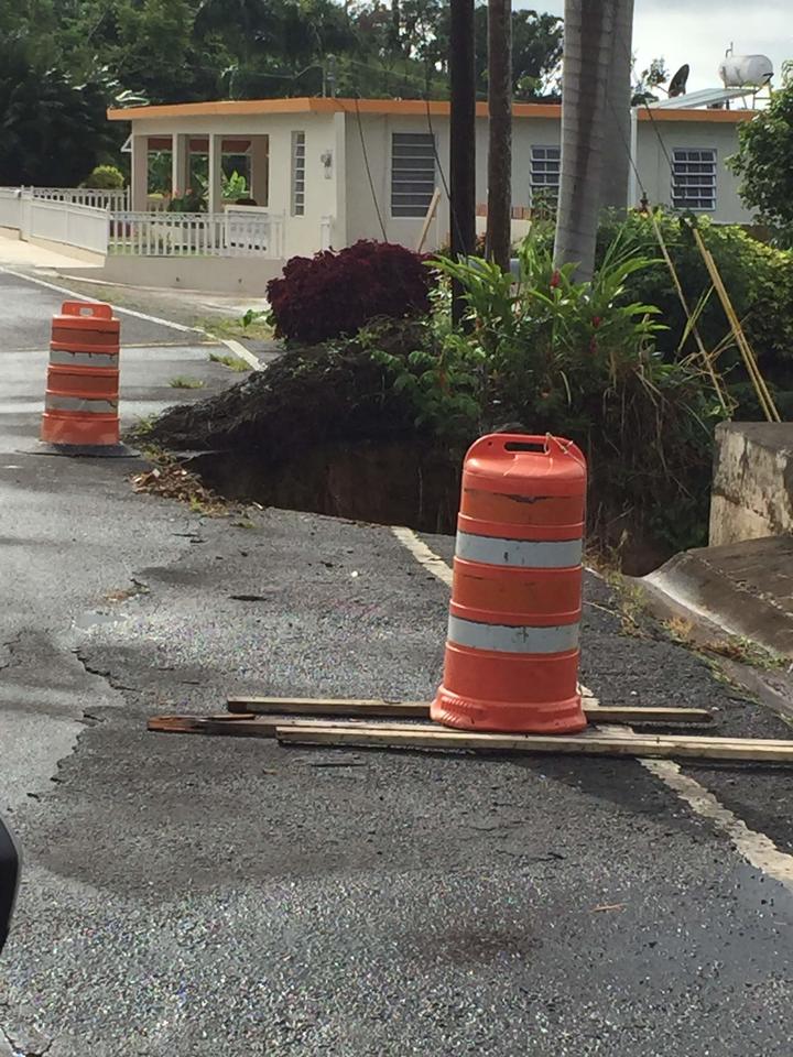 Road Damage in Utuoado, Puerto Rico