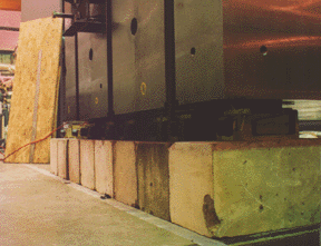 each SURF III block was placed on four jacks