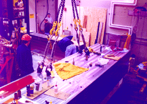 each SURF III block was uncrated and cleaned