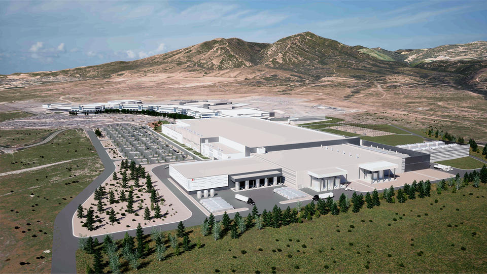 rendering of manufacturing fab build in lehi utah