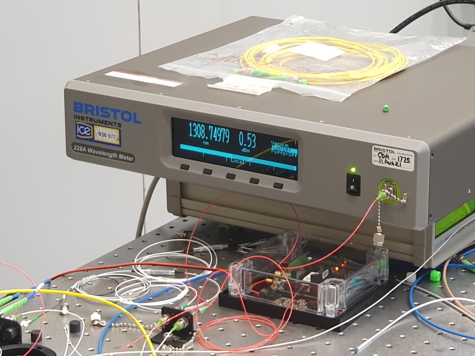 Telecommunications wavemeter undergoing calibration at NIST