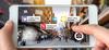 Smartphone showing IoT data displayed using augmented reality