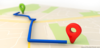 2D map showing start and end points