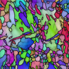 Alloy mapping shows areas in red, blue, and and other colors. 