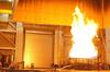 Verification burn using a natural gas burner under the 20 MW exhaust hood in the National Fire Research Laboratory